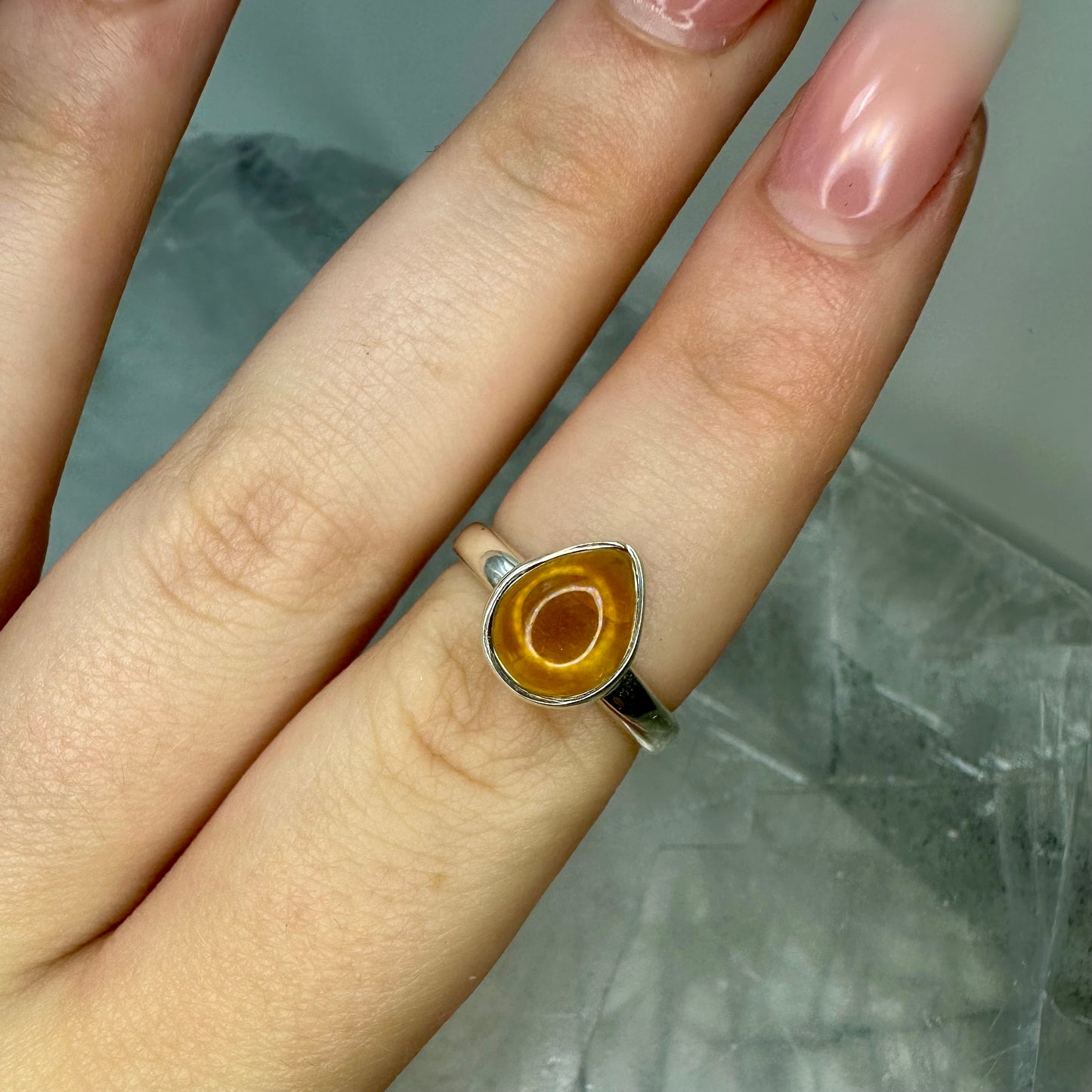 Citrine 925 Ring (14) (Size M/N)