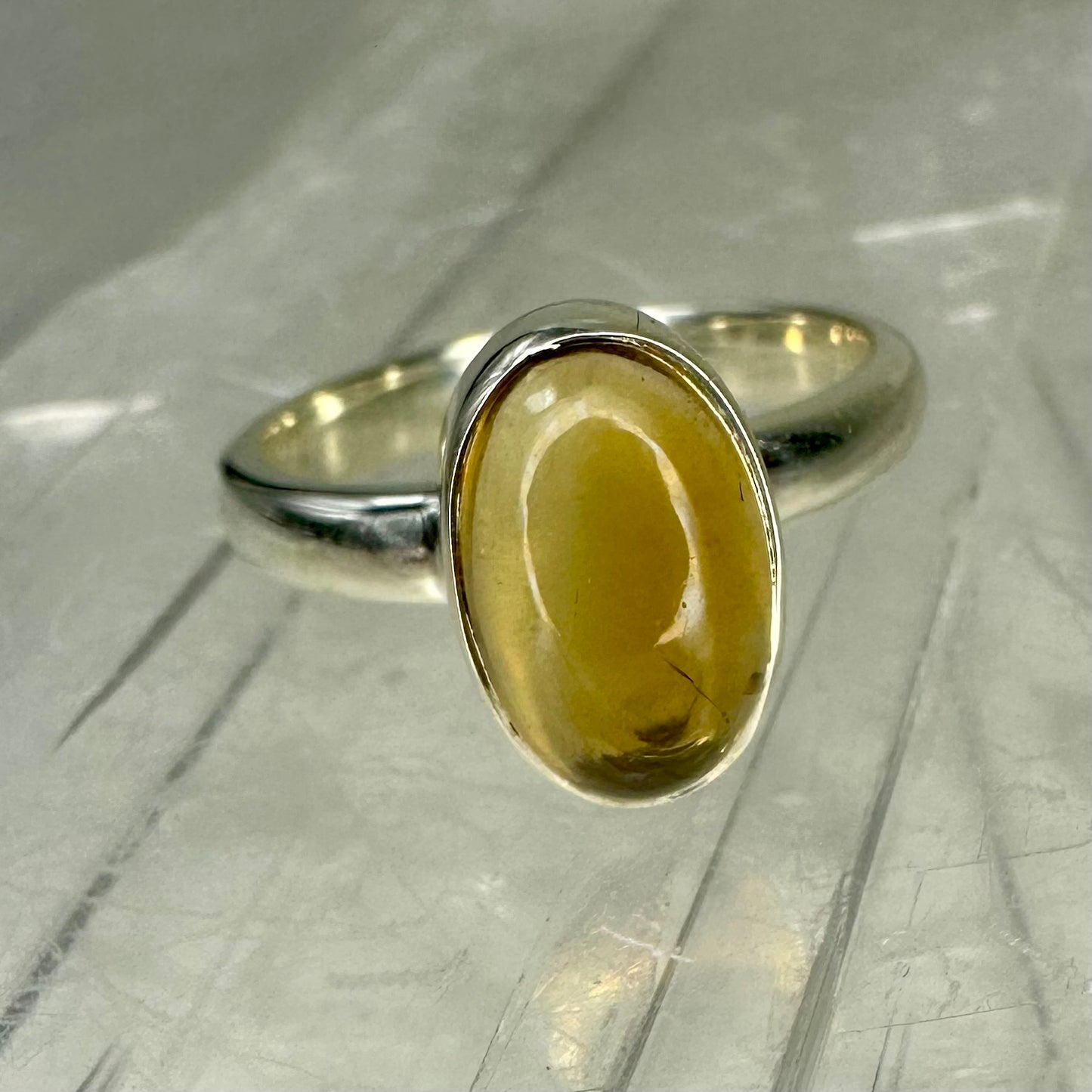 Citrine 925 Ring (13) (Size L)