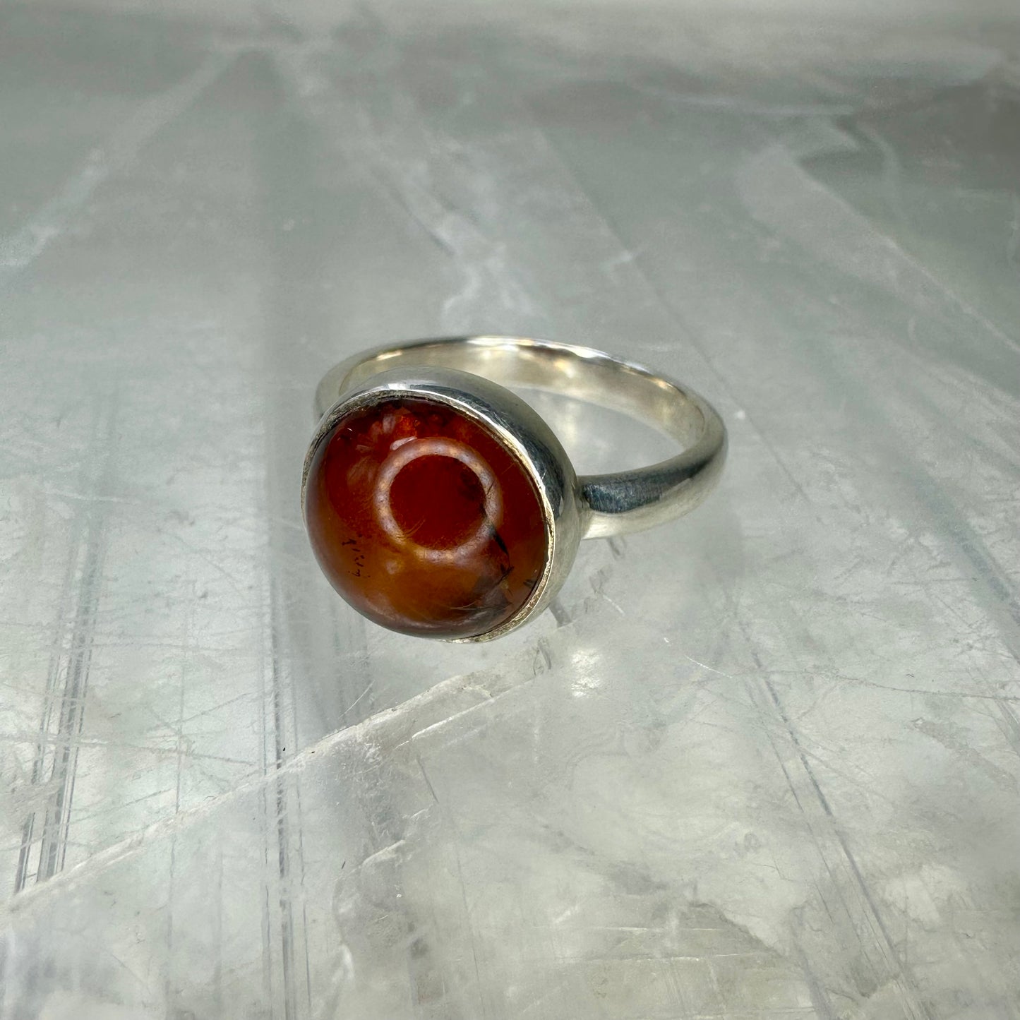Amber 925 Ring (Size P/Q)