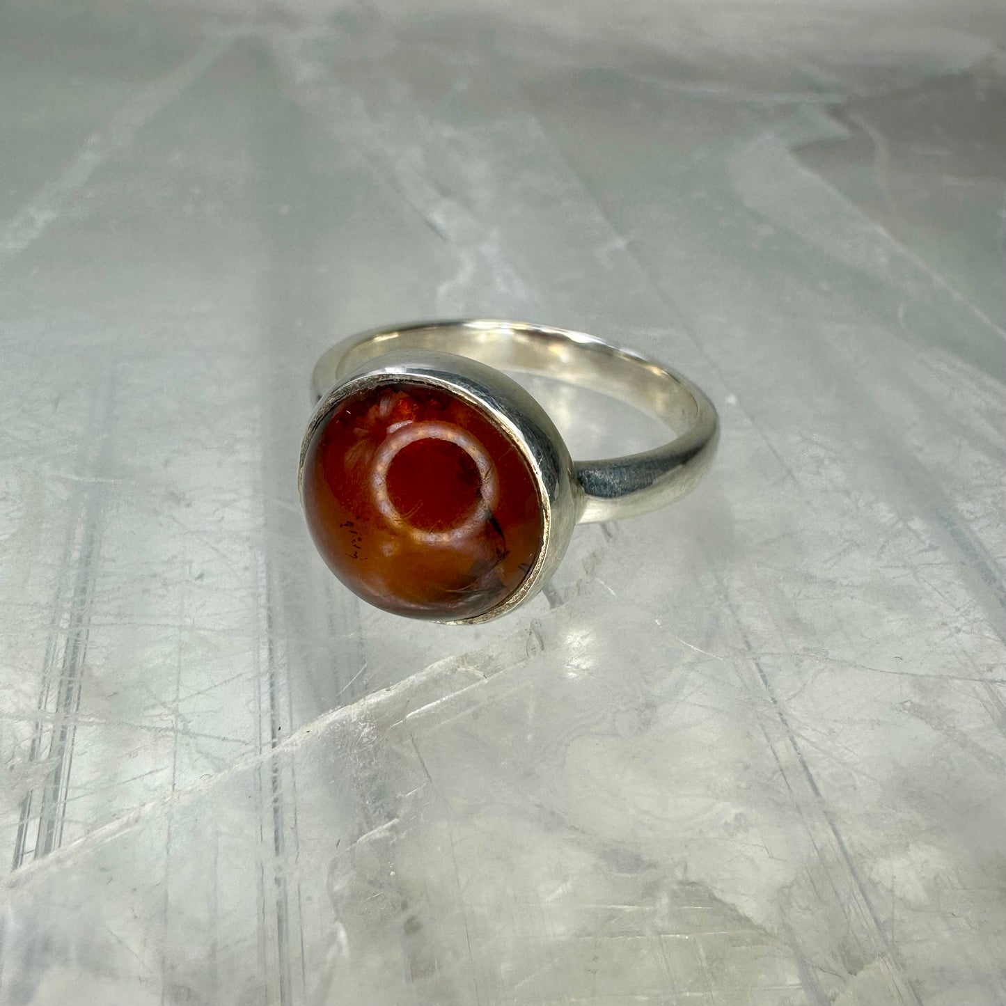 Amber 925 Ring (Size P/Q)