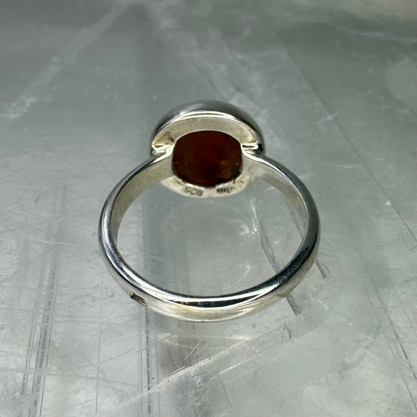 Amber 925 Ring (Size P/Q)
