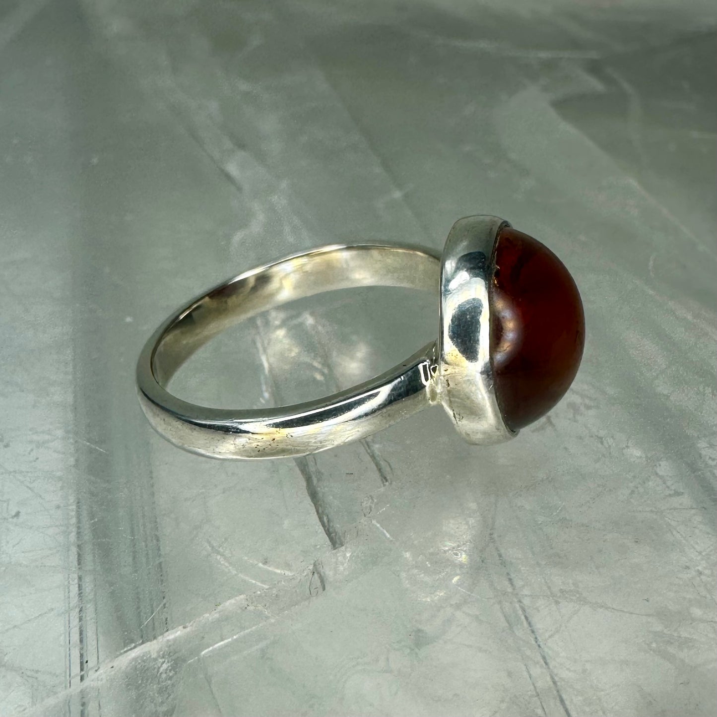 Amber 925 Ring (Size P/Q)