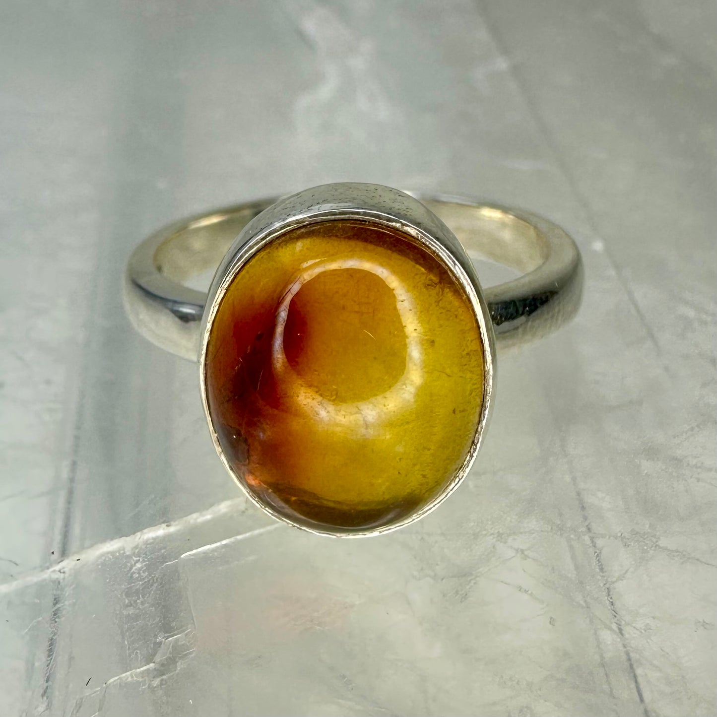 Amber 925 Ring (Size L)