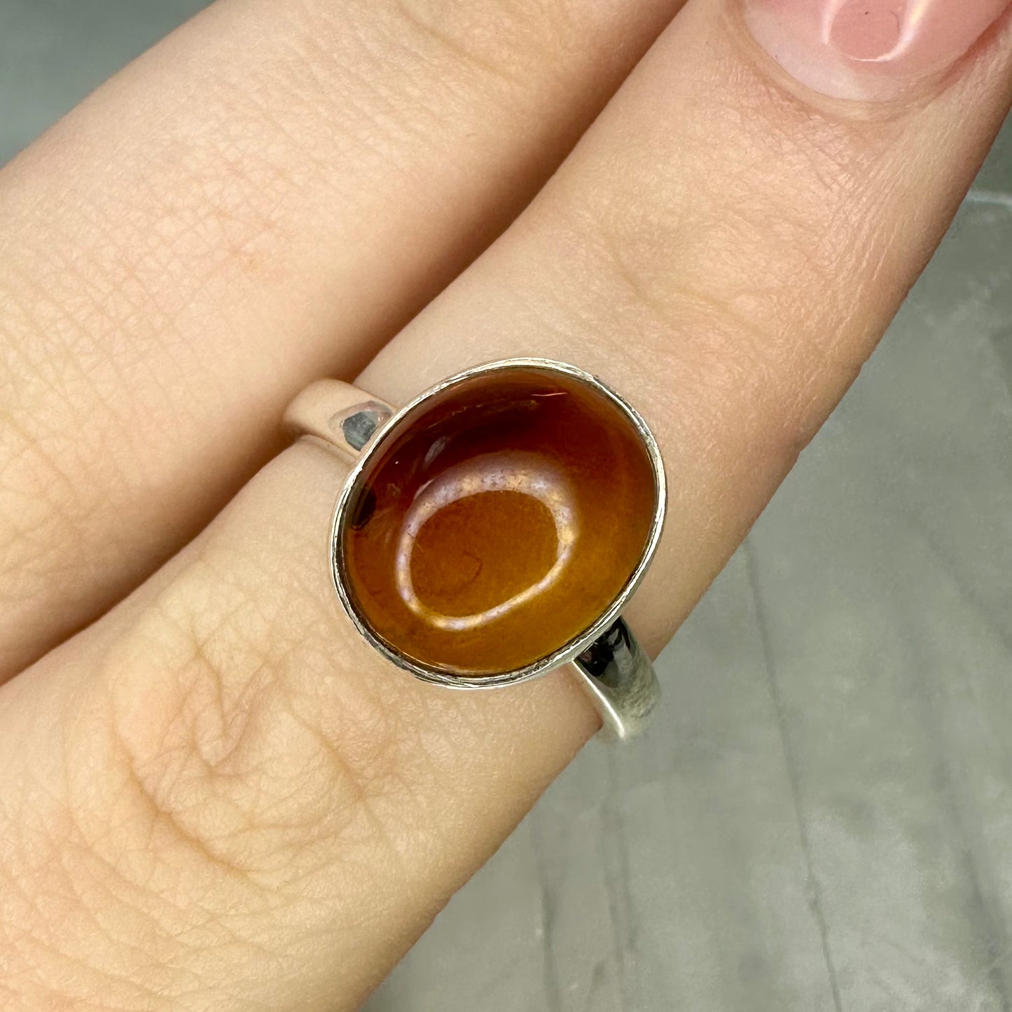 Amber 925 Ring (Size L)