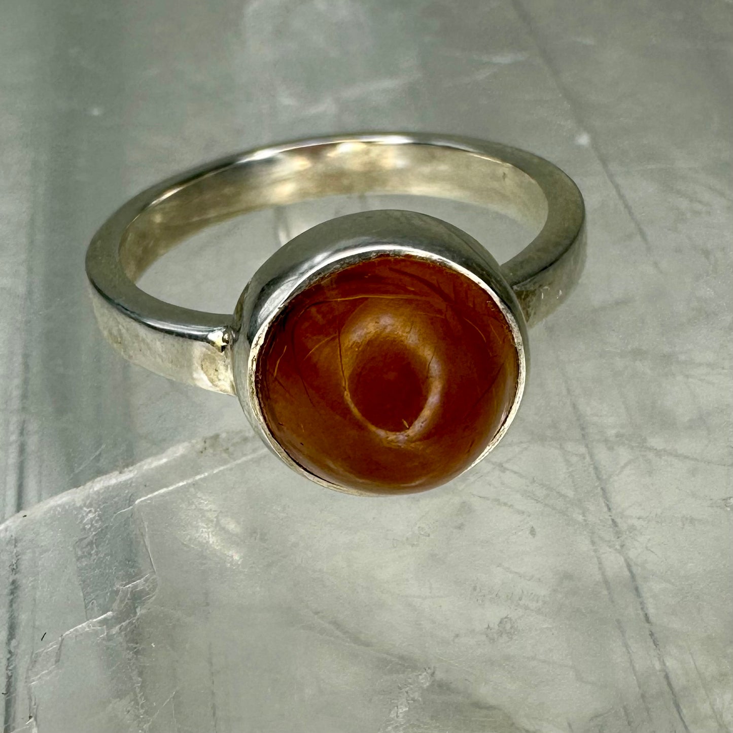 Amber 925 Square Ring (Size L/M)