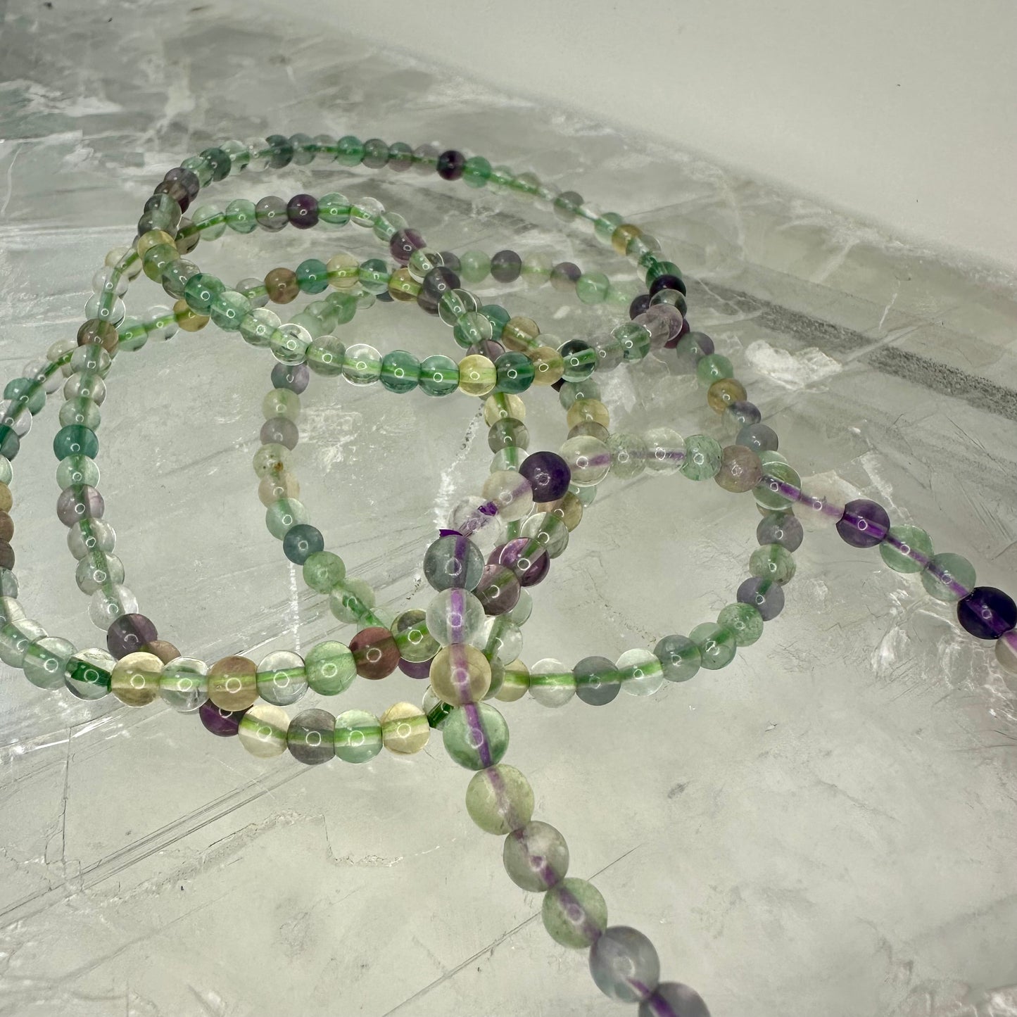 Rainbow Fluorite 4mm Bracelets