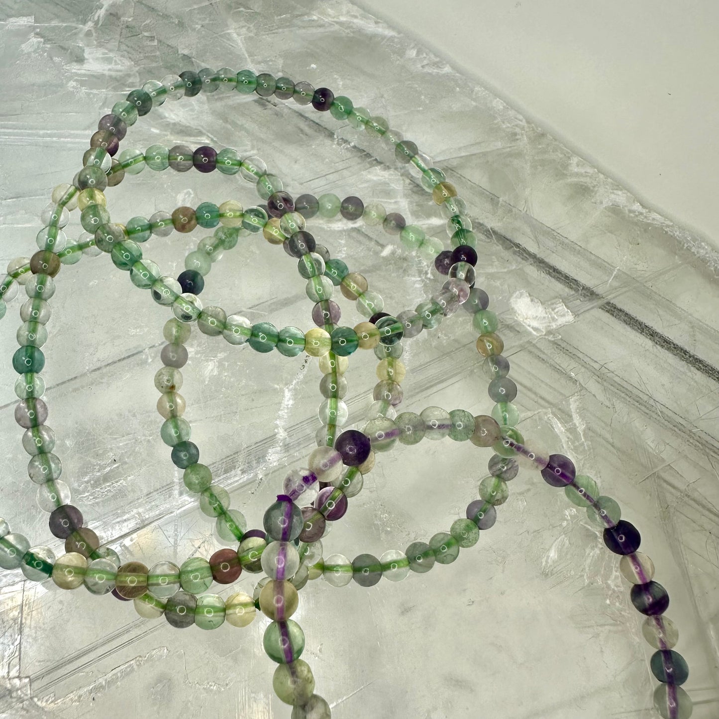 Rainbow Fluorite 4mm Bracelets