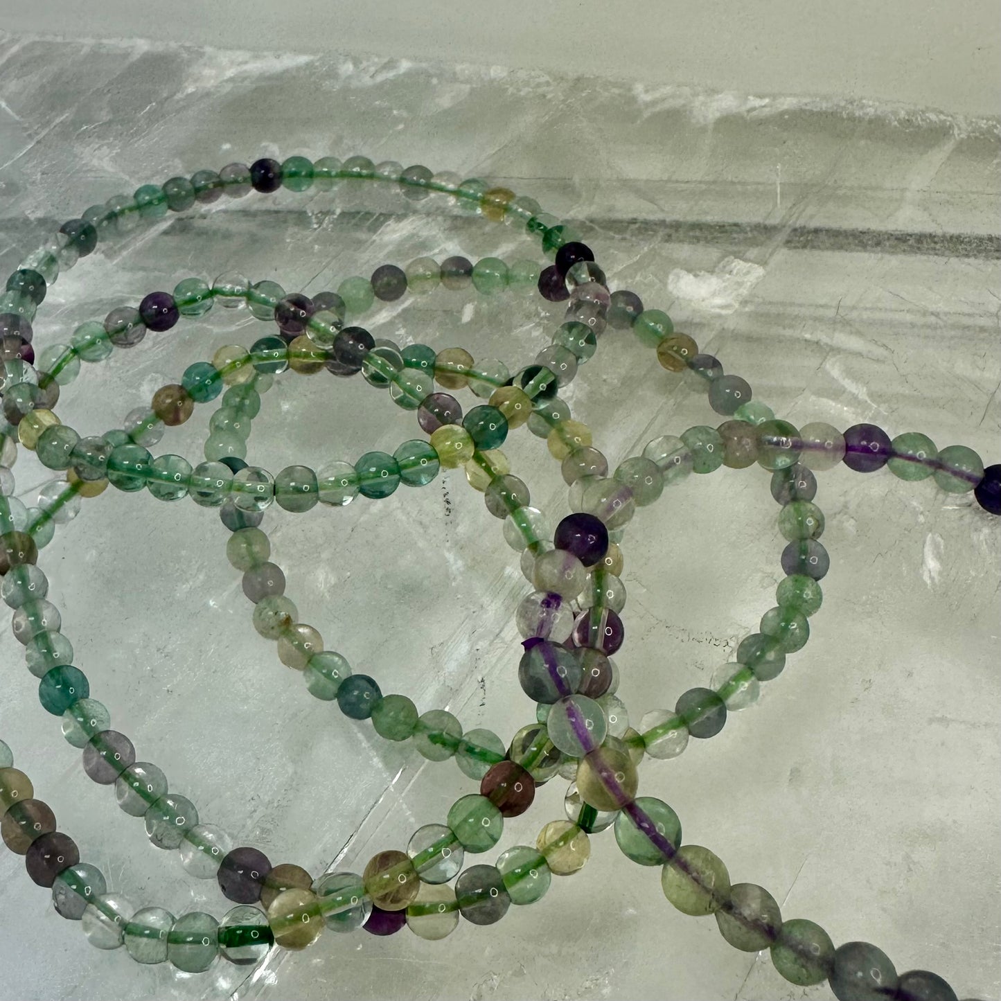 Rainbow Fluorite 4mm Bracelets