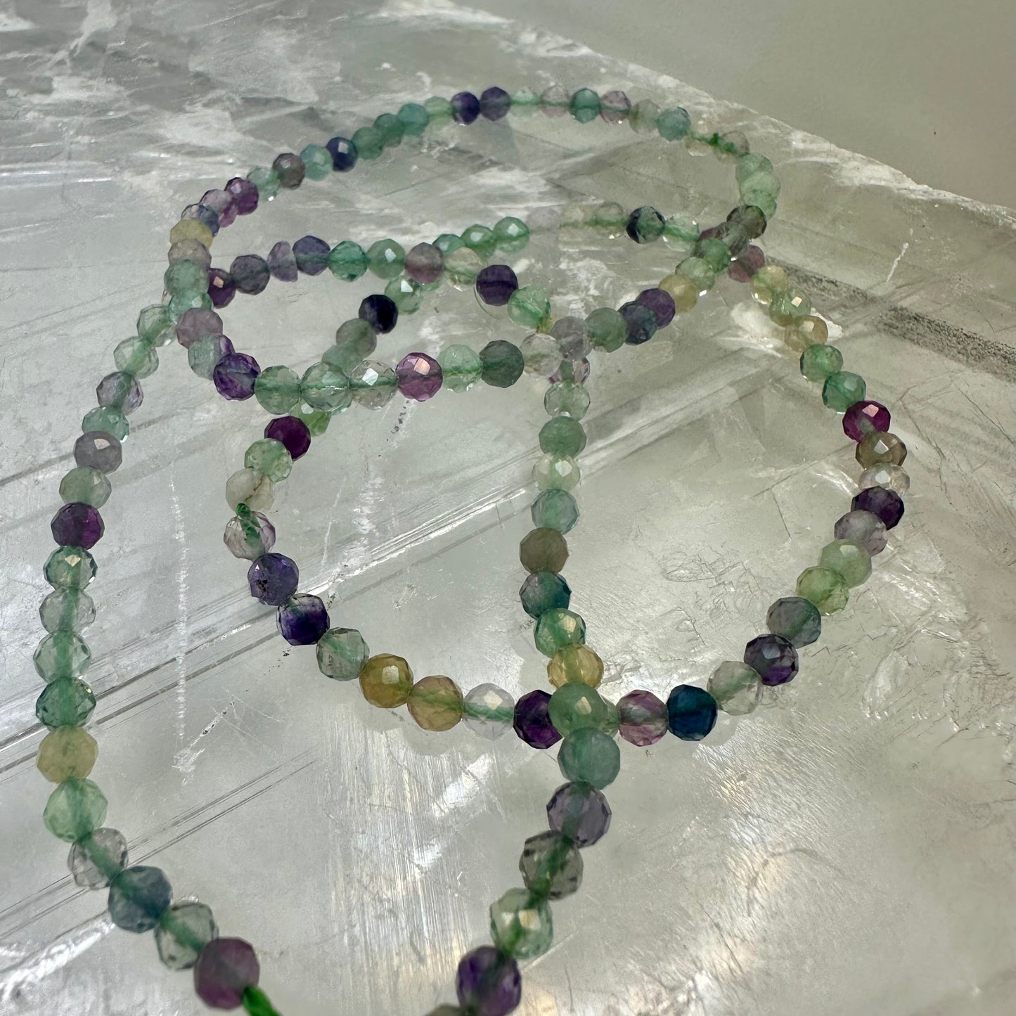 RainBow Fluorite Faceted Bracelets