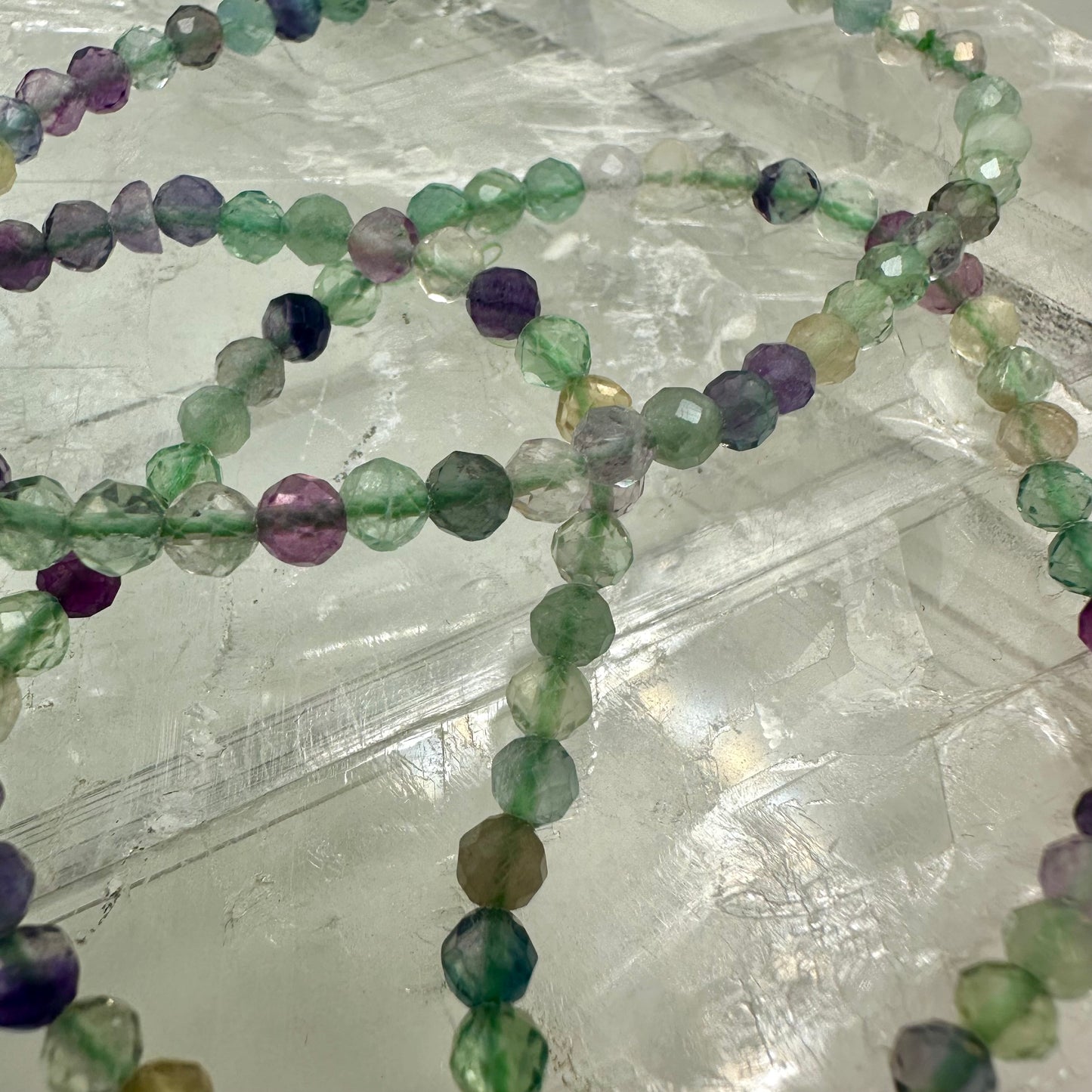 RainBow Fluorite Faceted Bracelets