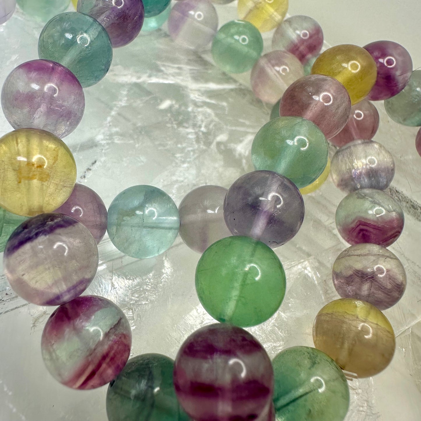Rainbow Fluorite 10mm Bracelets