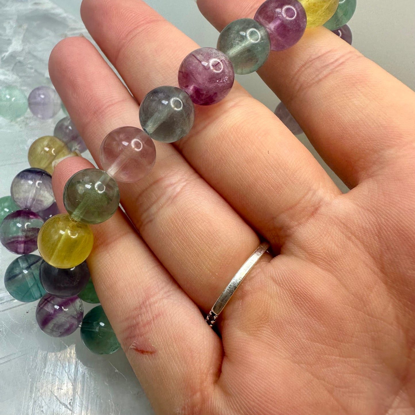 Rainbow Fluorite 10mm Bracelets