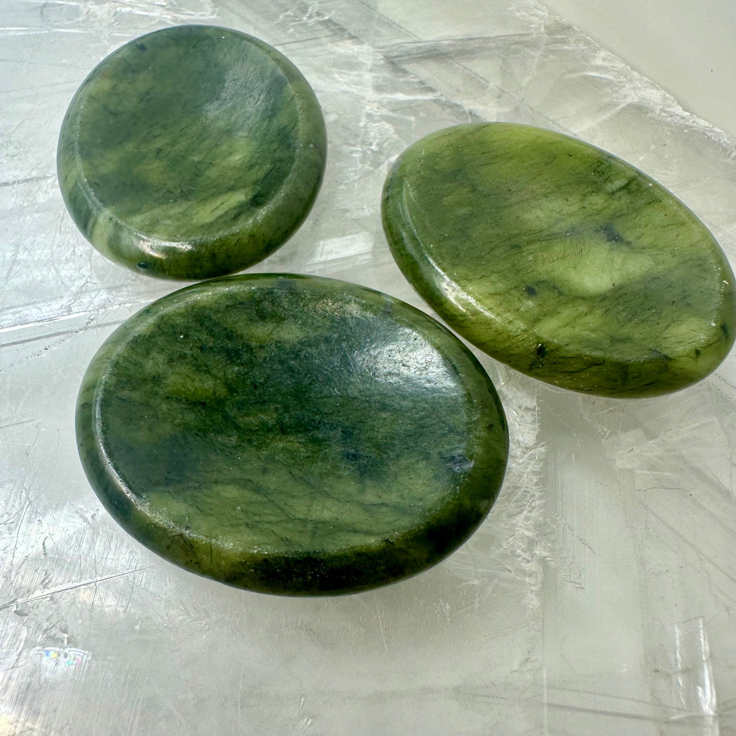 Nifty Jade Palm Worry Stones