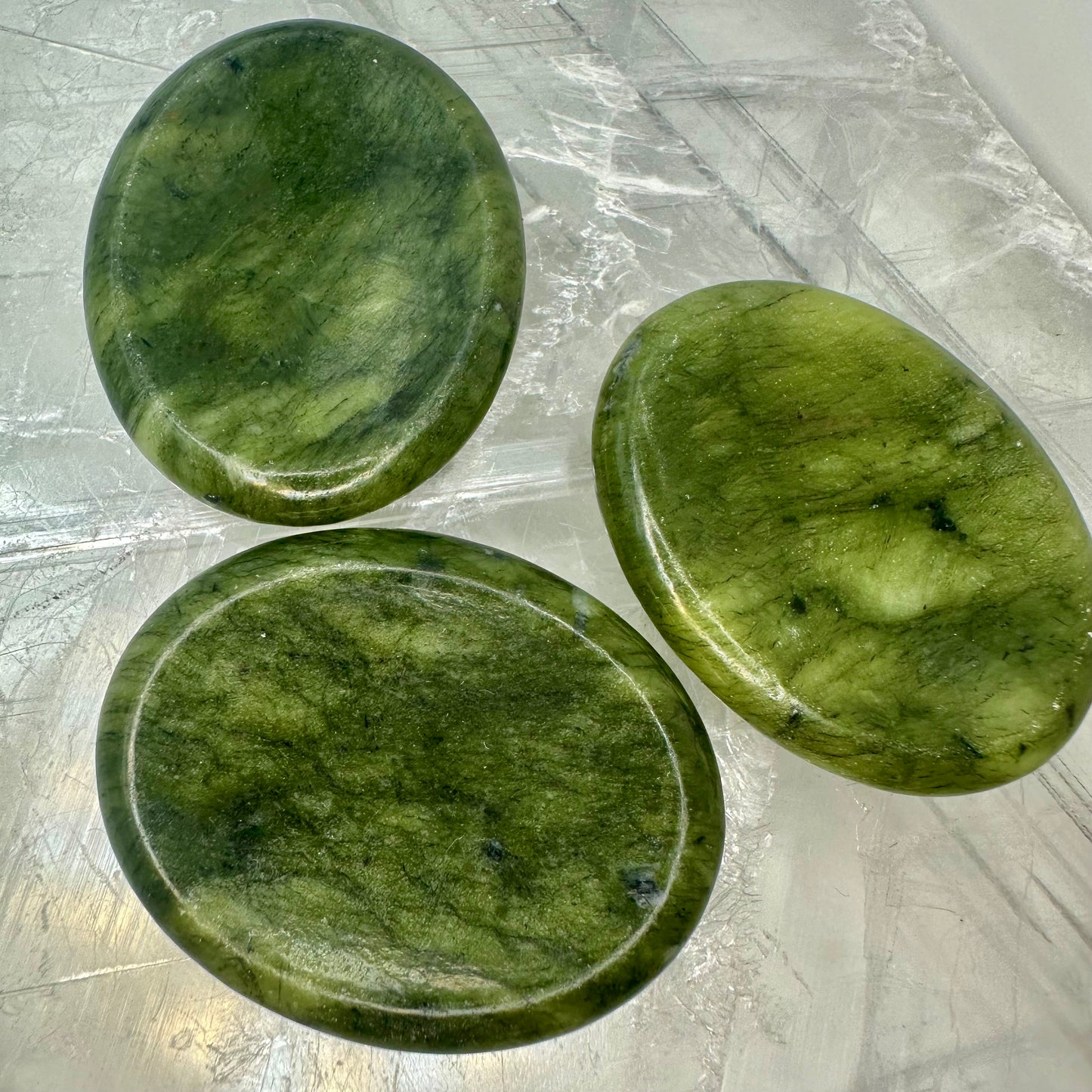 Nifty Jade Palm Worry Stones