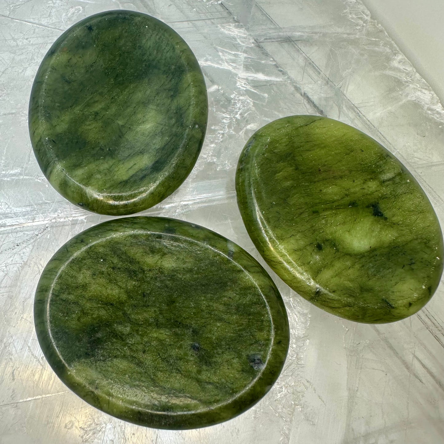 Nifty Jade Palm Worry Stones