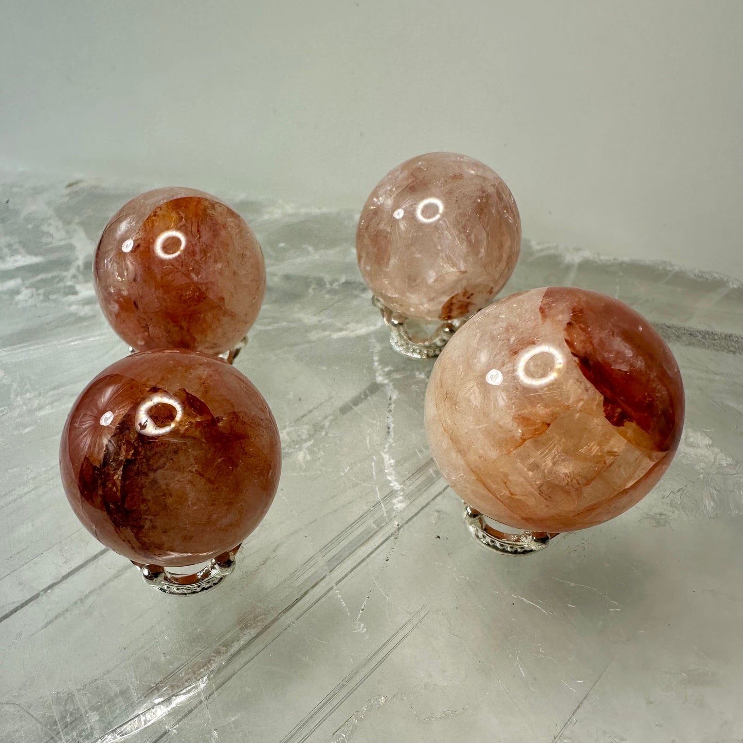 Fire Quartz Mini Spheres (28mm-24mm)