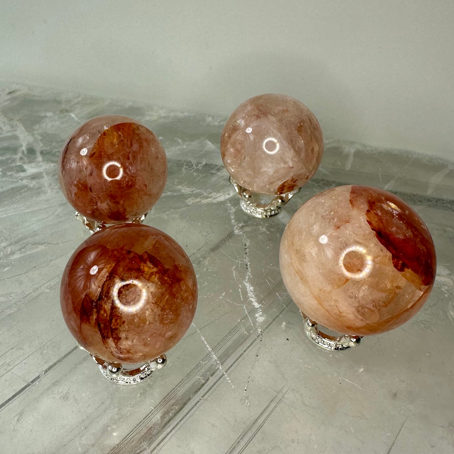 Fire Quartz Mini Spheres (28mm-24mm)