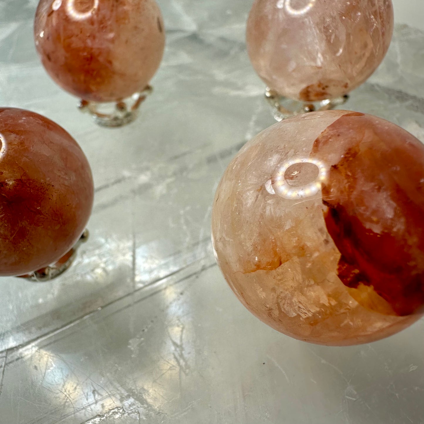 Fire Quartz Mini Spheres (28mm-24mm)