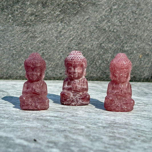 StrawBerry Quartz Mini Buddha