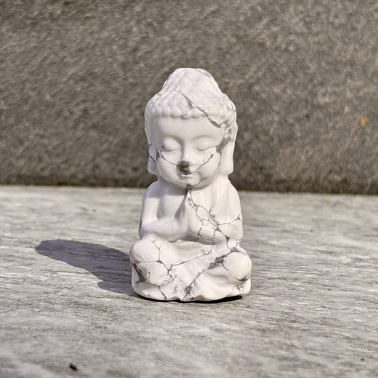 Howlite Buddha Carving