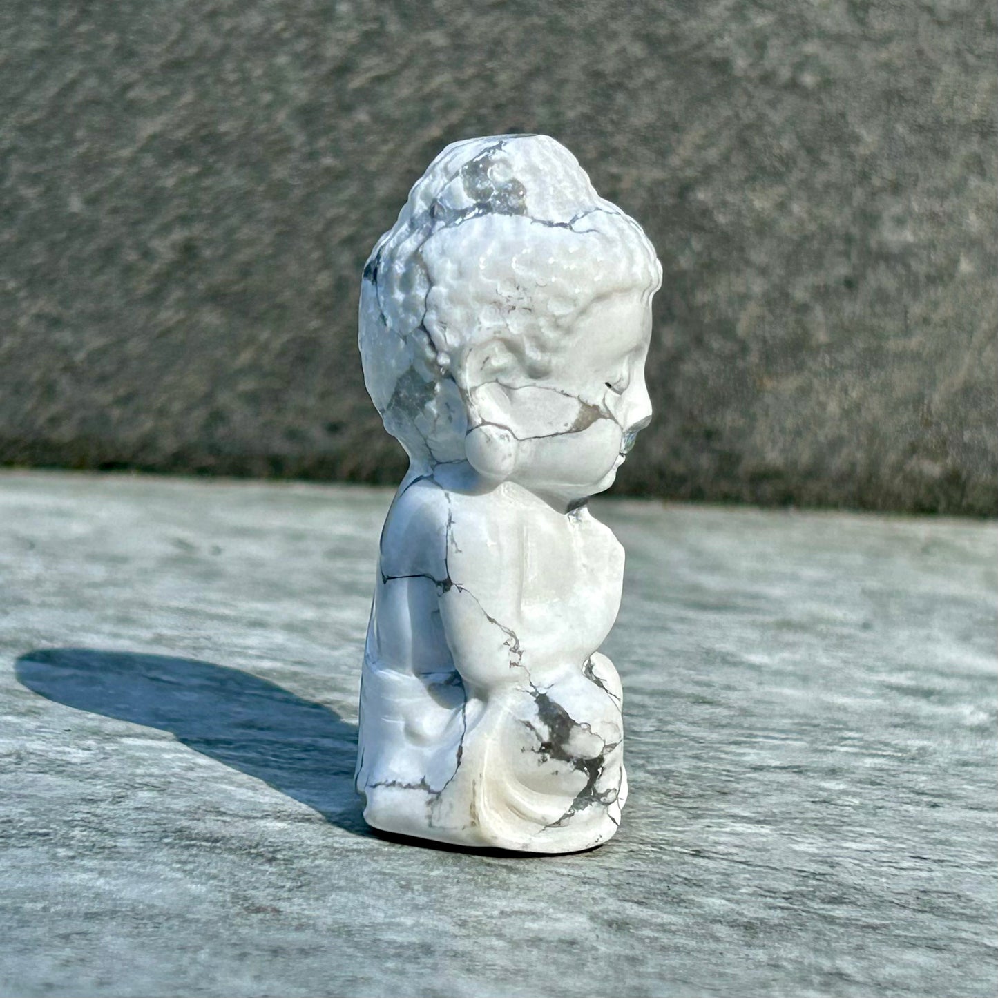 Howlite Buddha Carving