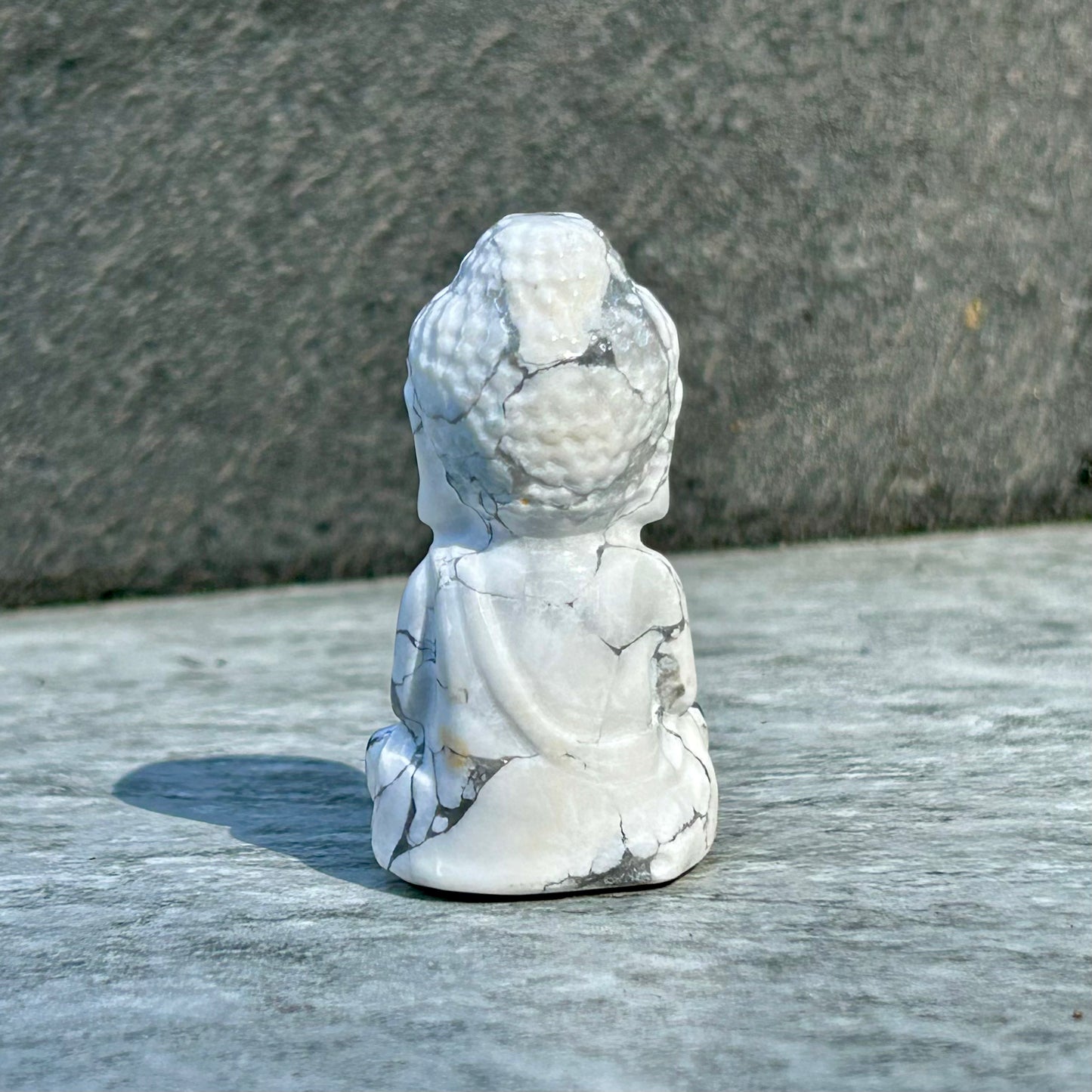 Howlite Buddha Carving
