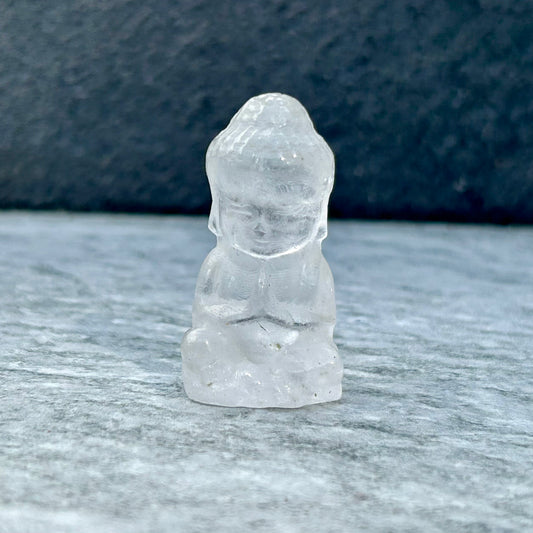 Clear Quartz Mini Buddha Carving