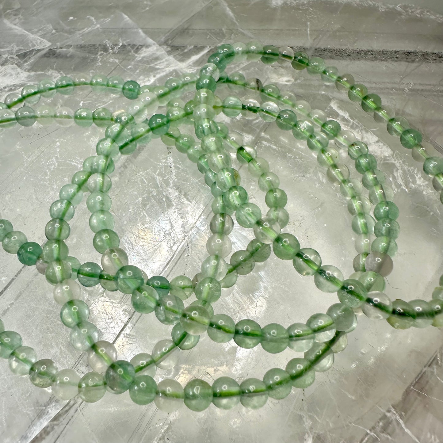 Green Fluorite 4mm Bracelets