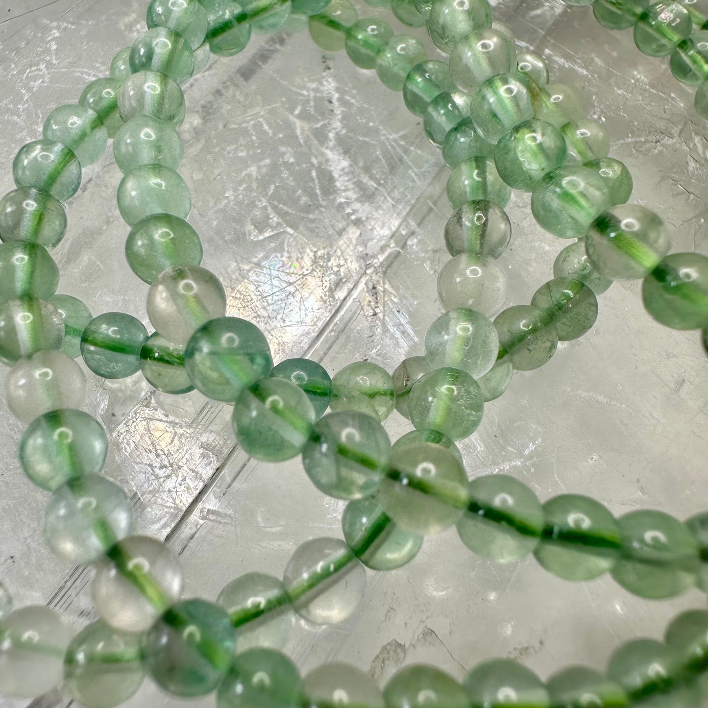 Green Fluorite 4mm Bracelets