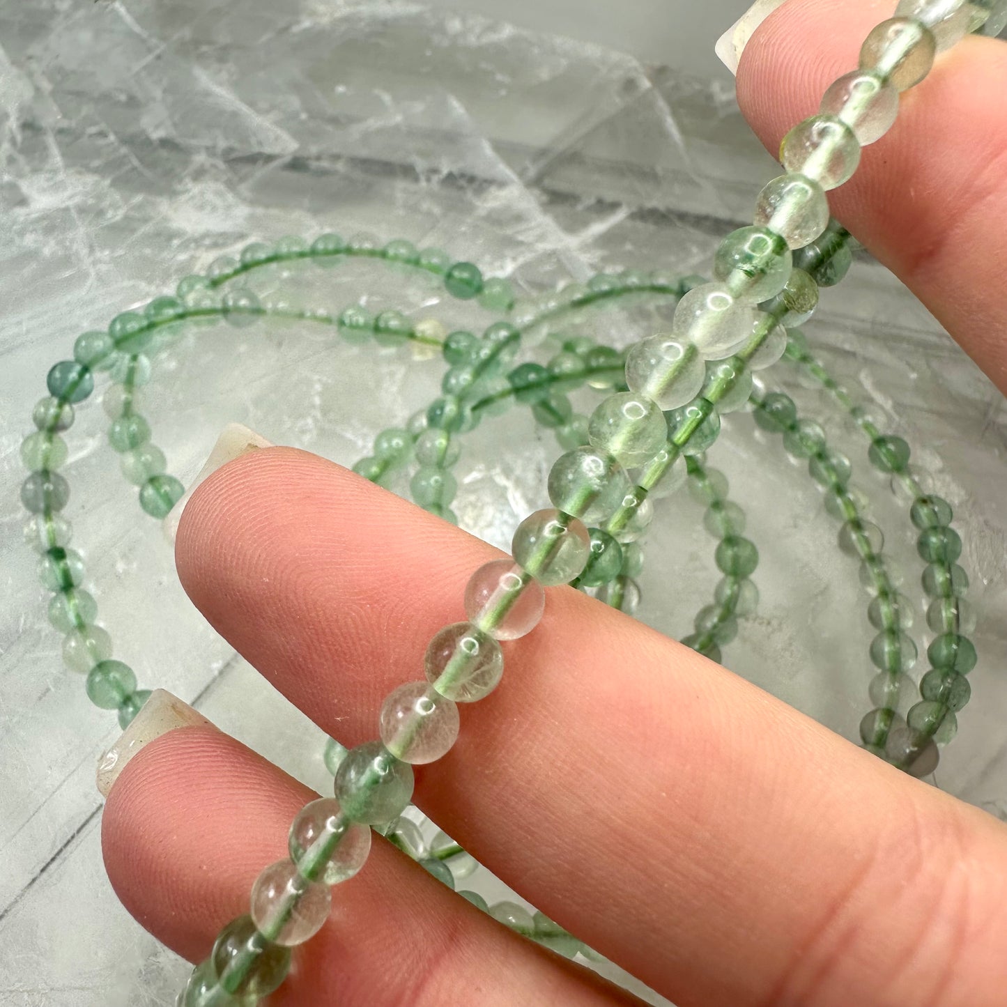 Green Fluorite 4mm Bracelets
