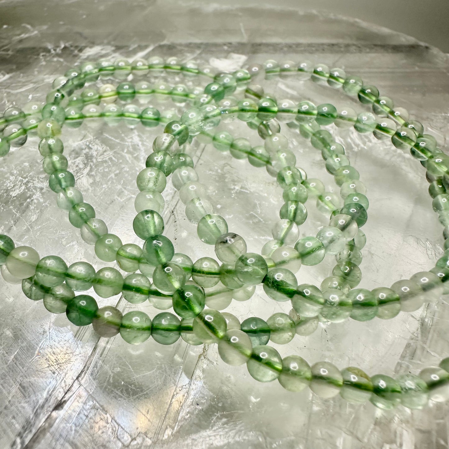 Green Fluorite 4mm Bracelets