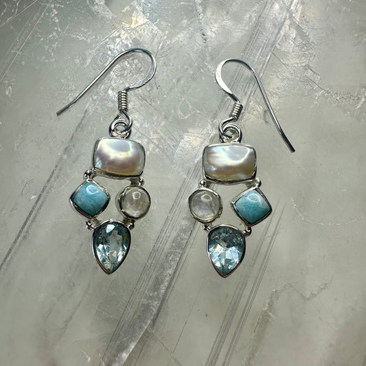 Larimar 925 Earrings