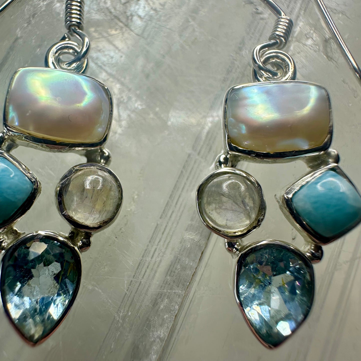 Larimar 925 Earrings