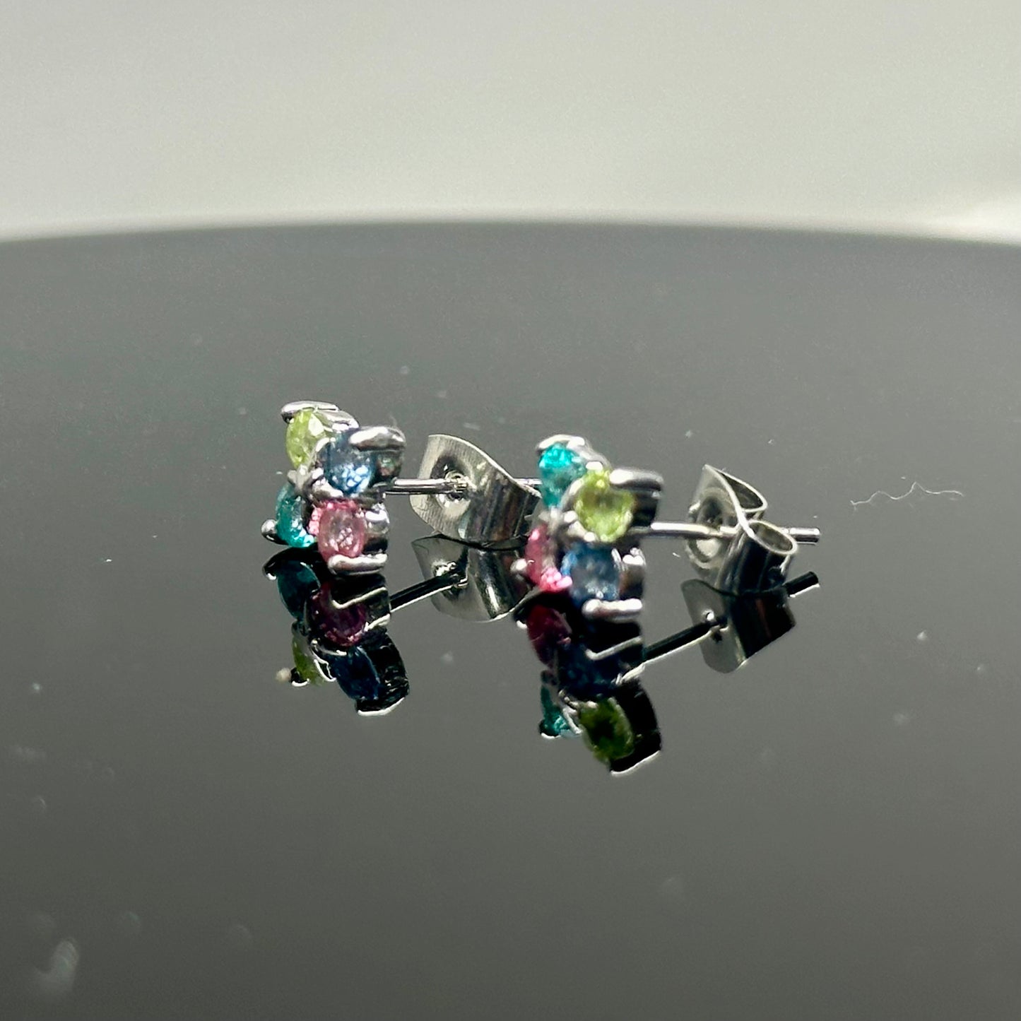 Mixed Tourmaline 925 Earrings