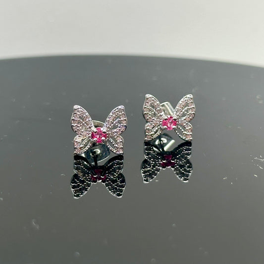 Pink Topaz 925 Earrings