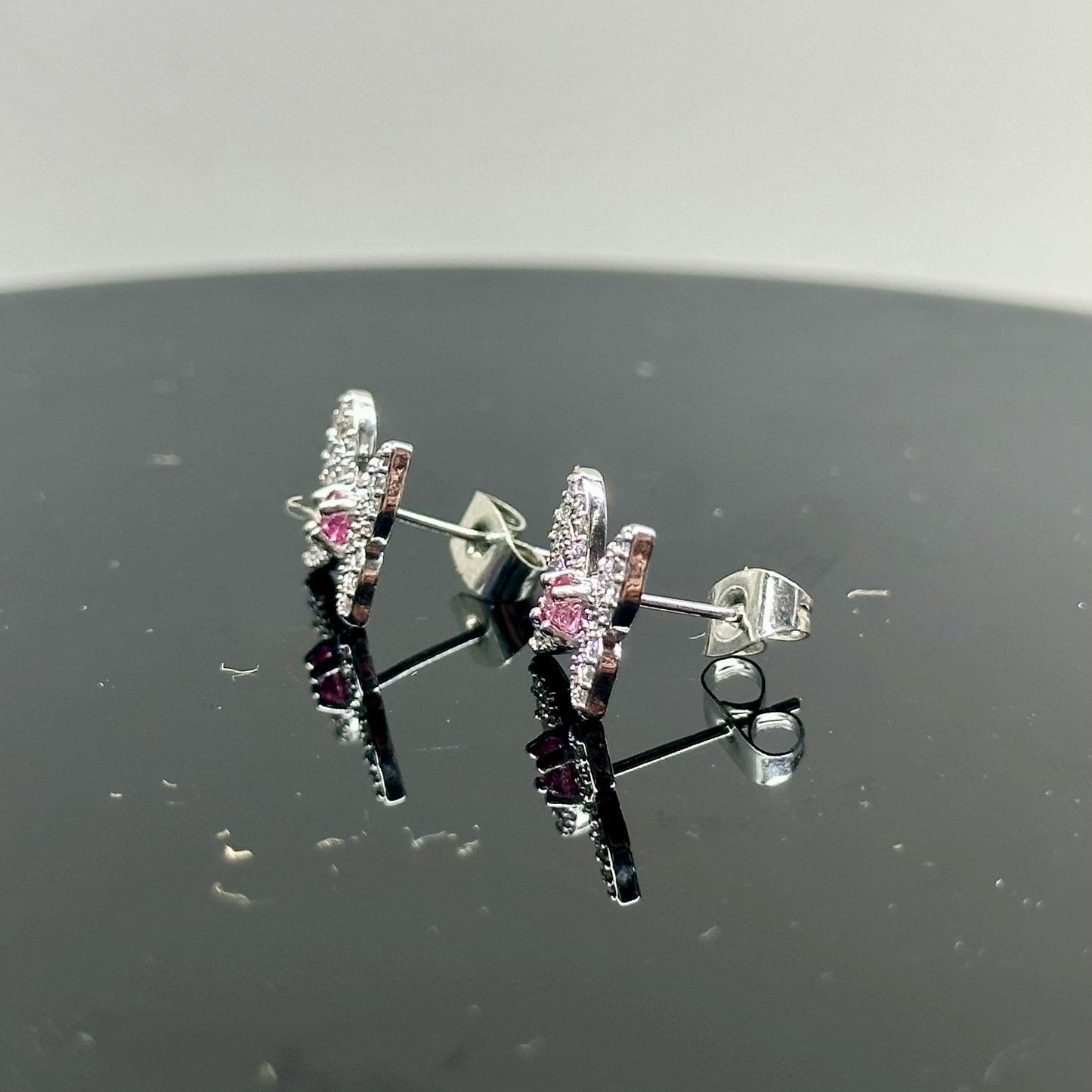 Pink Topaz 925 Earrings
