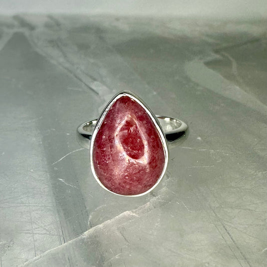Rhodonite 925 Ring (Size L)