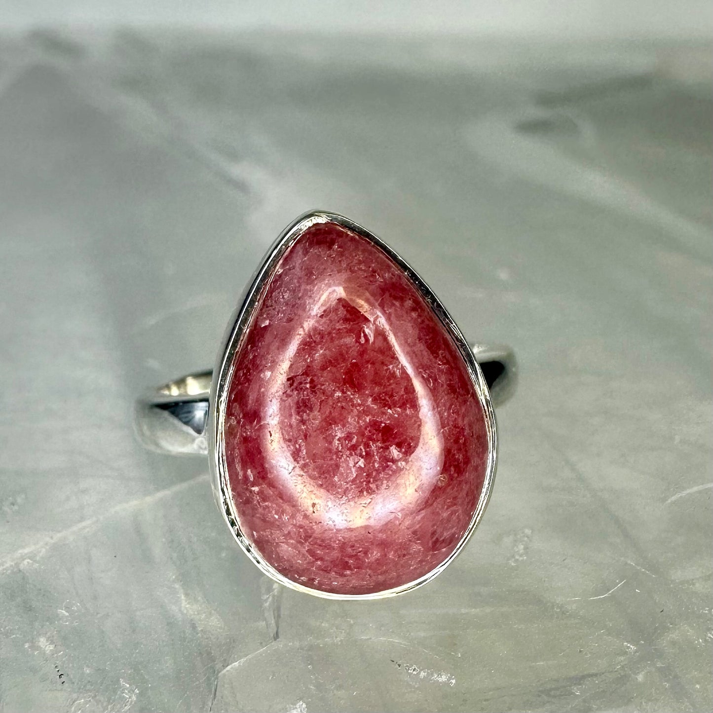 Rhodonite 925 Ring (Size L)