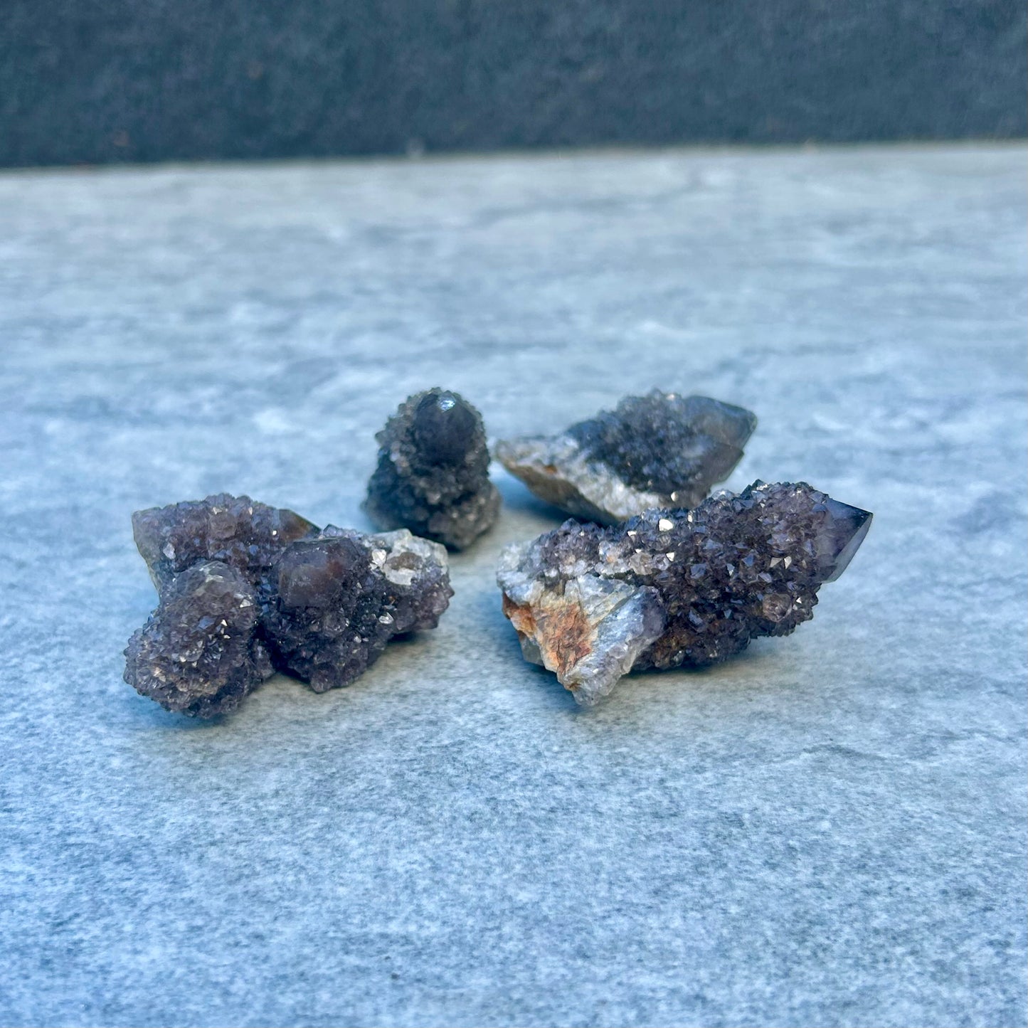 Dark Spirit Quartz Clusters
