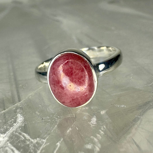 Rhodonite 925 Ring (Size P)