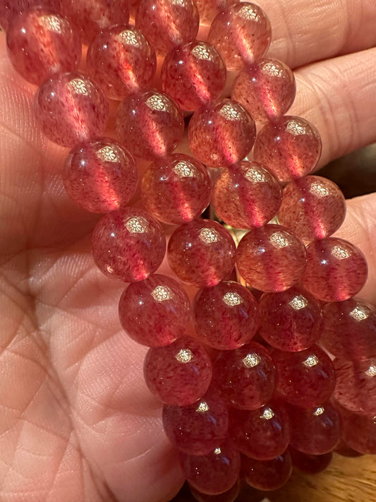 Strawberry Quartz - High Grade - Bracelet