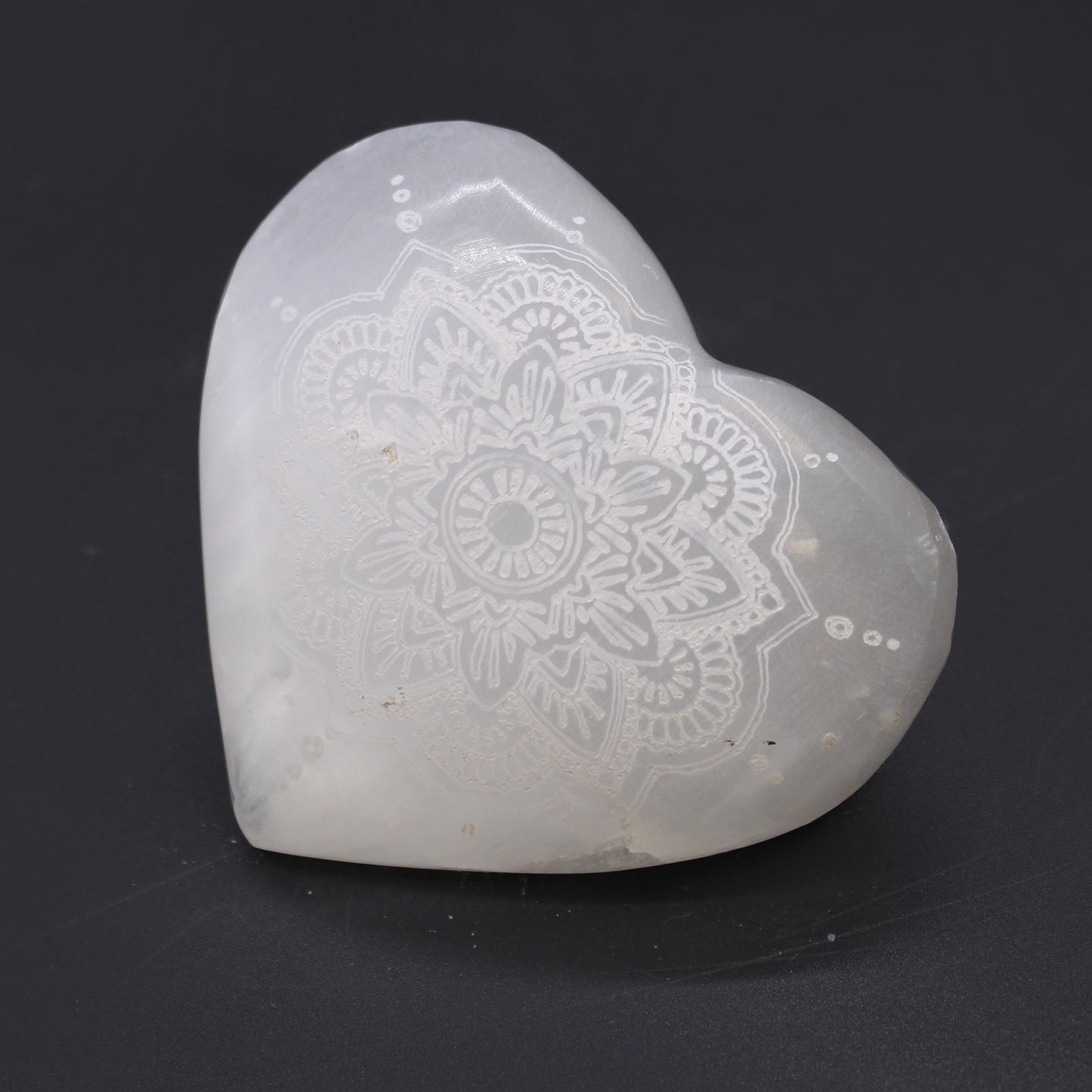 Selenite Mandale Engraved 7cm