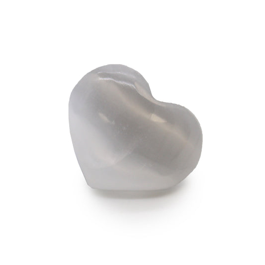 Selenite Puff Heart 3-4cm