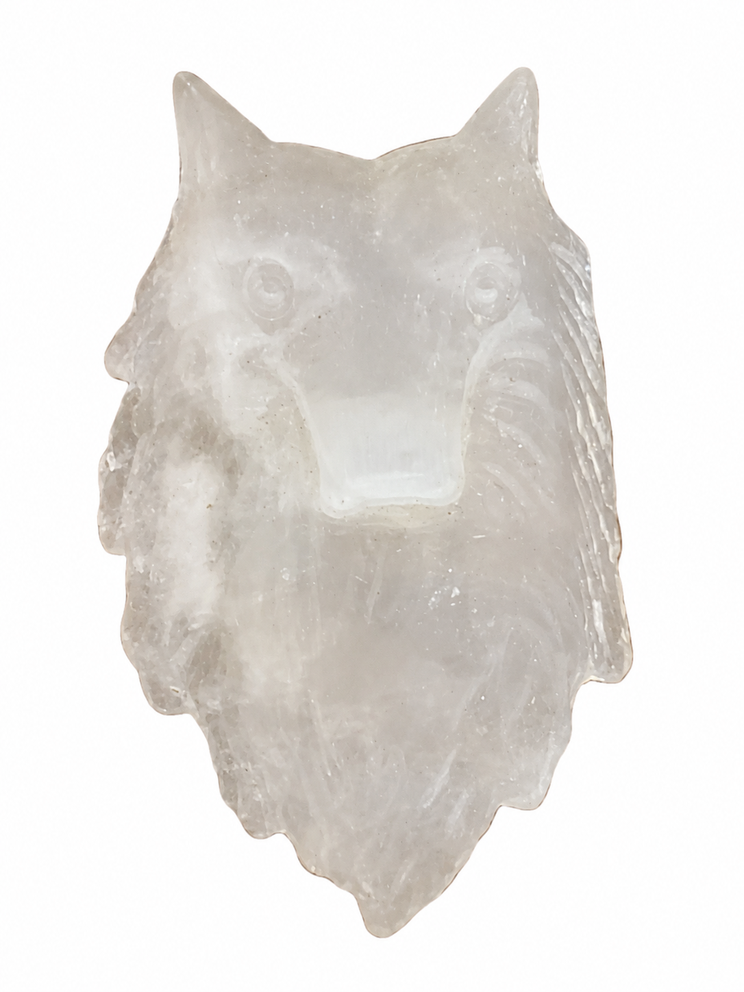 Selenite Wolf Carving 33g 6.5cm