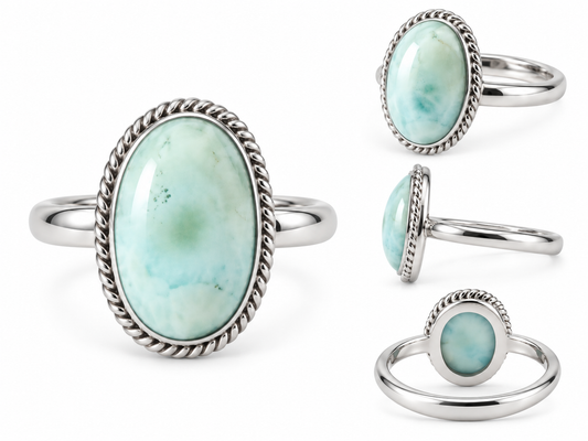 Larimar Oval Ring