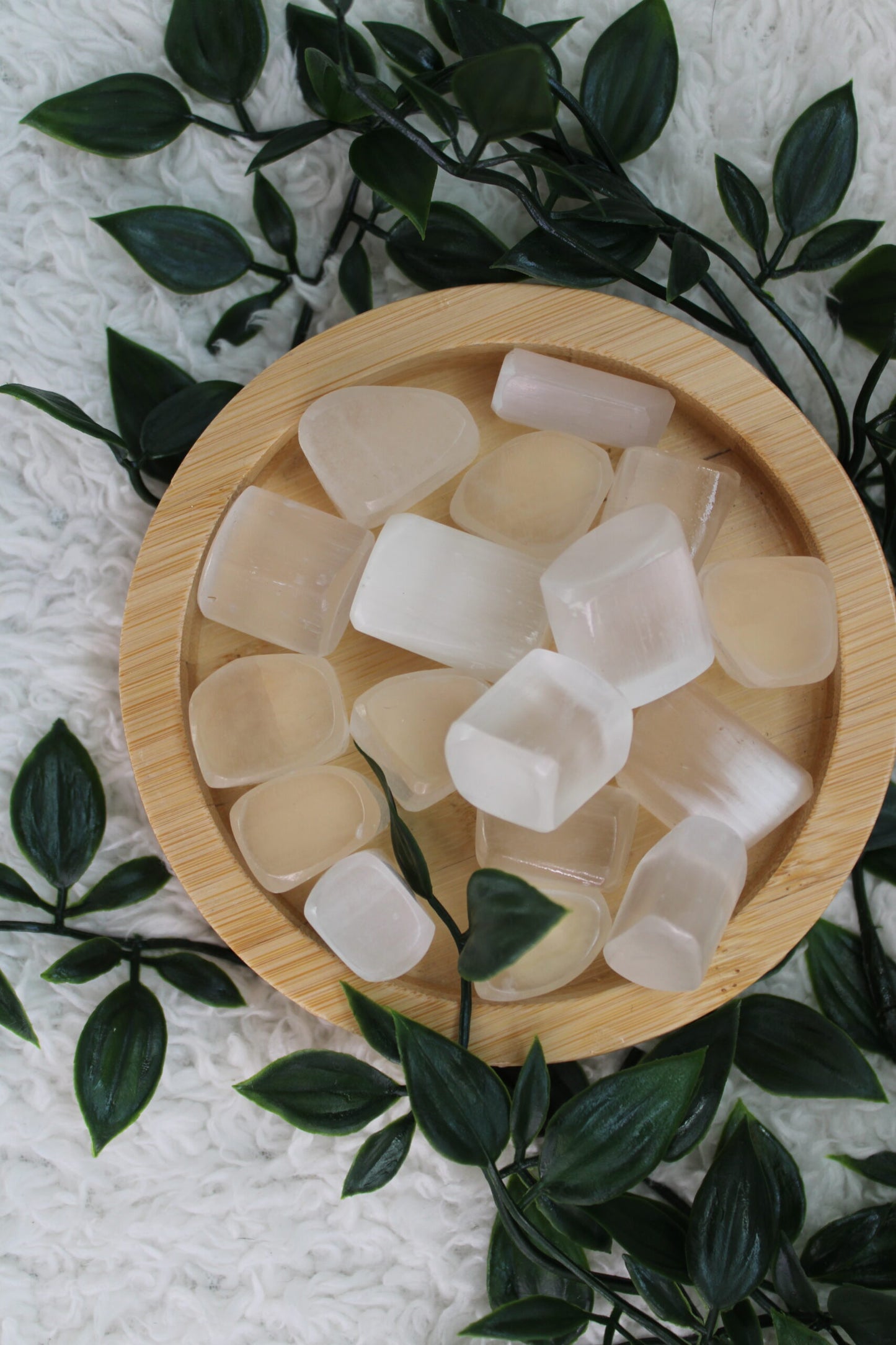 Selenite Tumbles, Cubes and Small Carvings