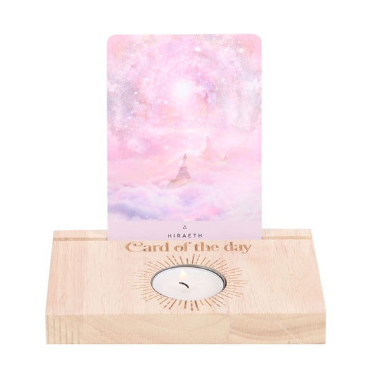 Natural Card of the Day Tarot Card Stand Tealight Holder Not Returning