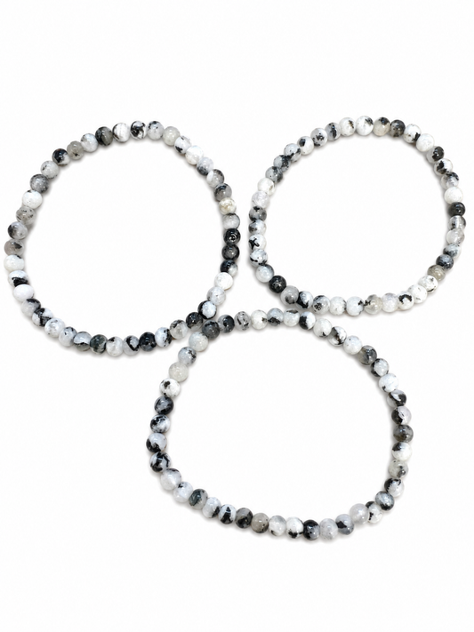 White MoonStone 4mm Bracelets