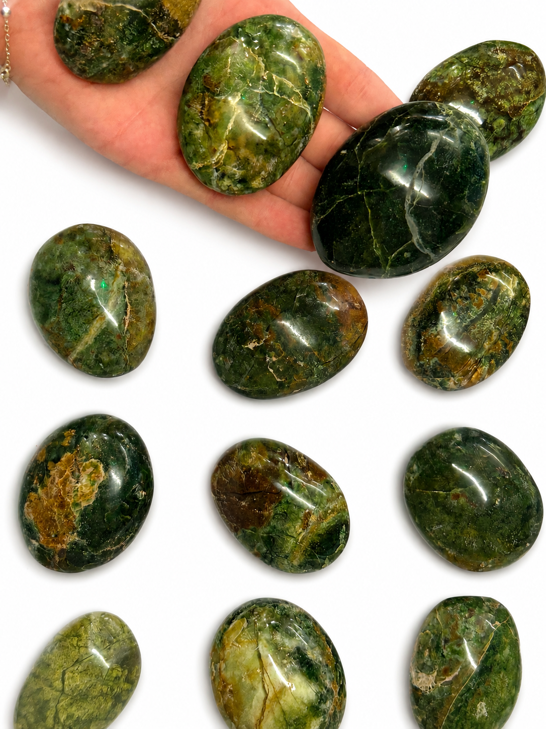 Chrysoprase Palm Stones