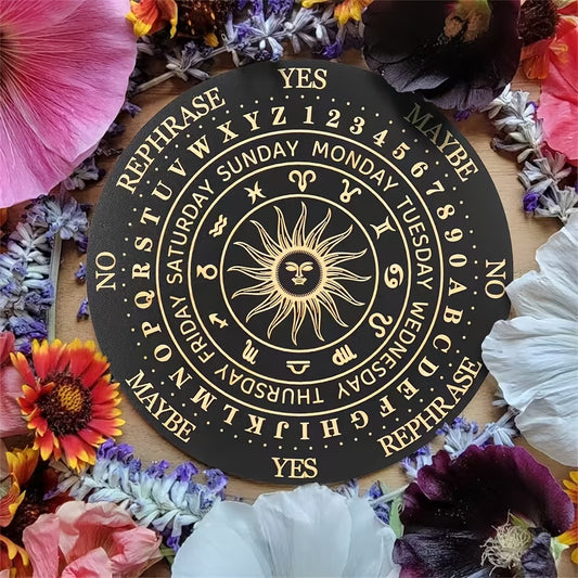 Black Sun Pattern Information Symbol Pendulum Bored